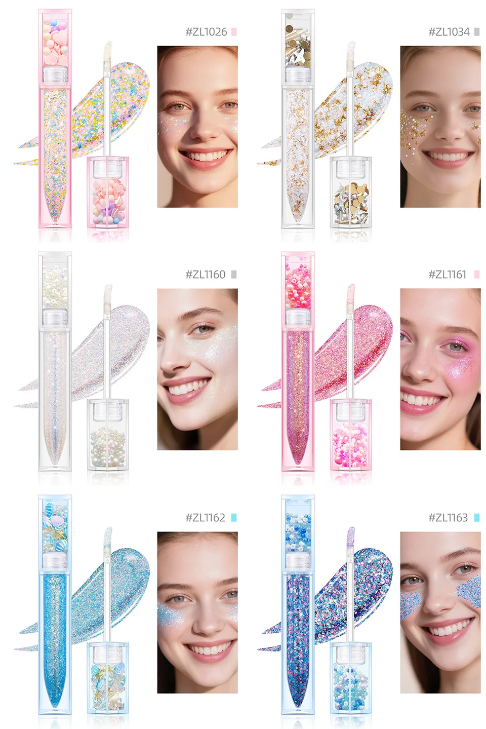 Description Picture 6 of item2025 No Logo Chameleon Liquid Glitter Eyeshadow Body Glitter Holographic Metal Duo-chrome Face Eye Makeup Glitter Gel