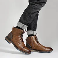 Retro Men Boots Outdoor Casual Fashion Men Ankle Boots - Image 2