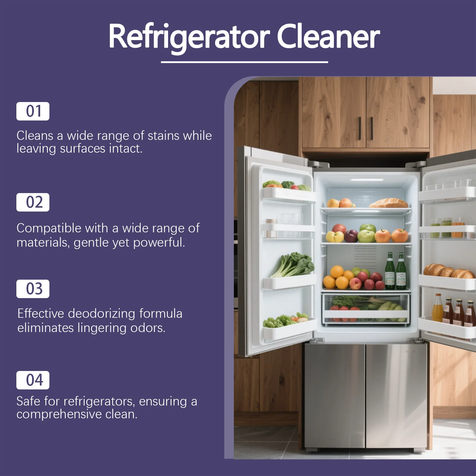 Household Kitchen Refrigerator Cleaning Clean Various Stains Suitable for a Variety of Materials Gentle Yet Powerful Stain