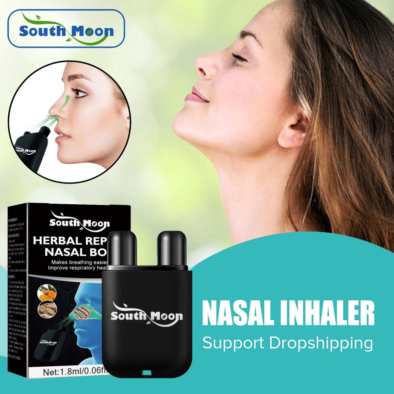 Nasal Inhaler Treatment Stuffy Nose Rhinitis Nasal Lung Cleaning Fast