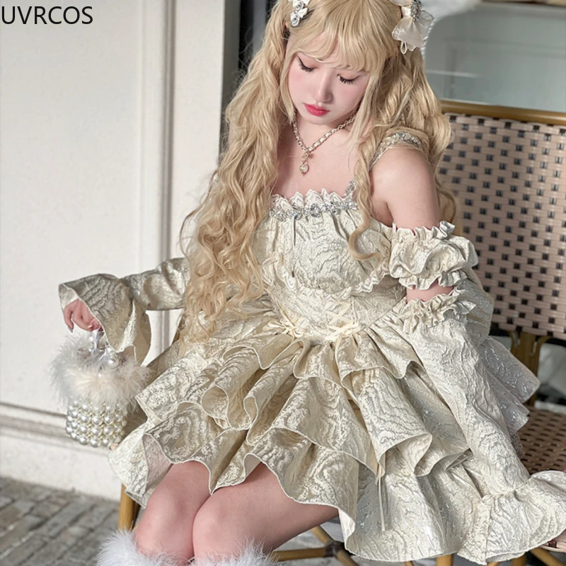 Japanese Gothic Punk Lolita Dress Harajuku Y2k Slim Bandage