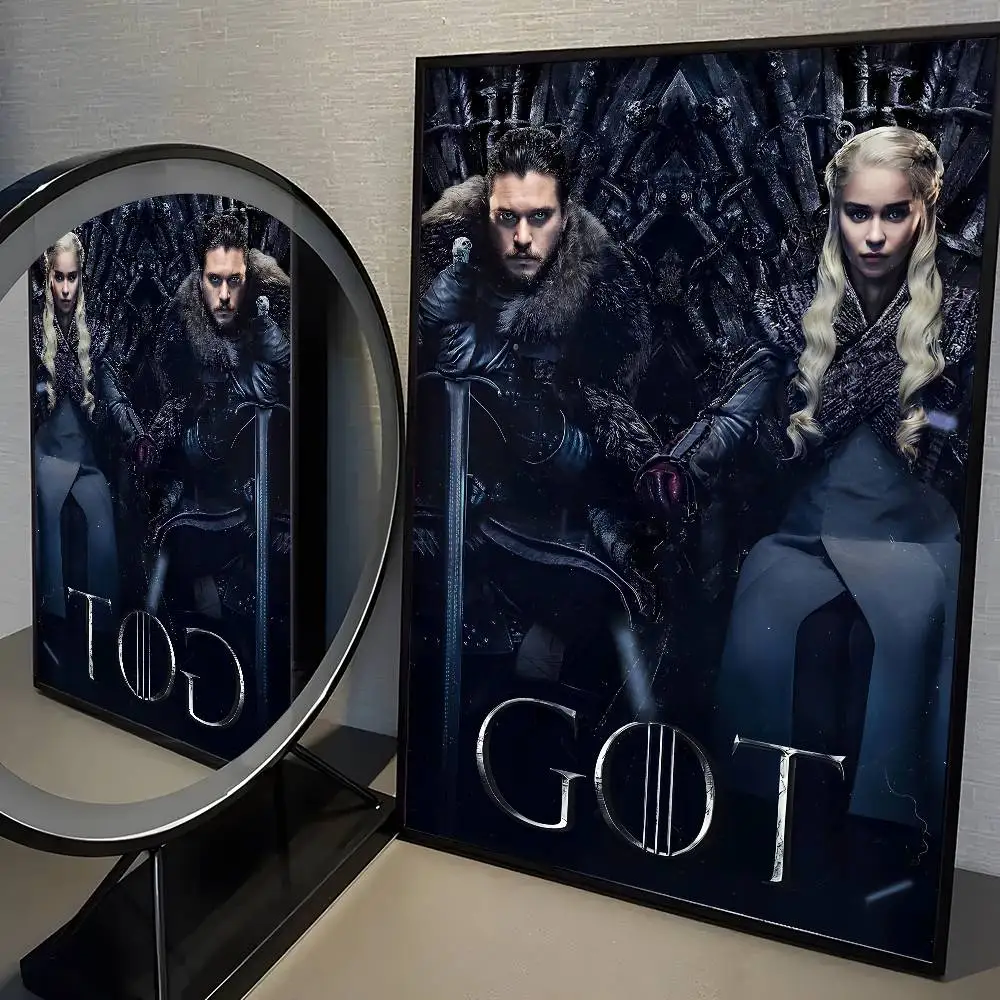 Game of T-TrroneS D-Dragon Poster Impressão de alta qualidade Decoração de casa Arte de parede Mural Decoração de bar de sala