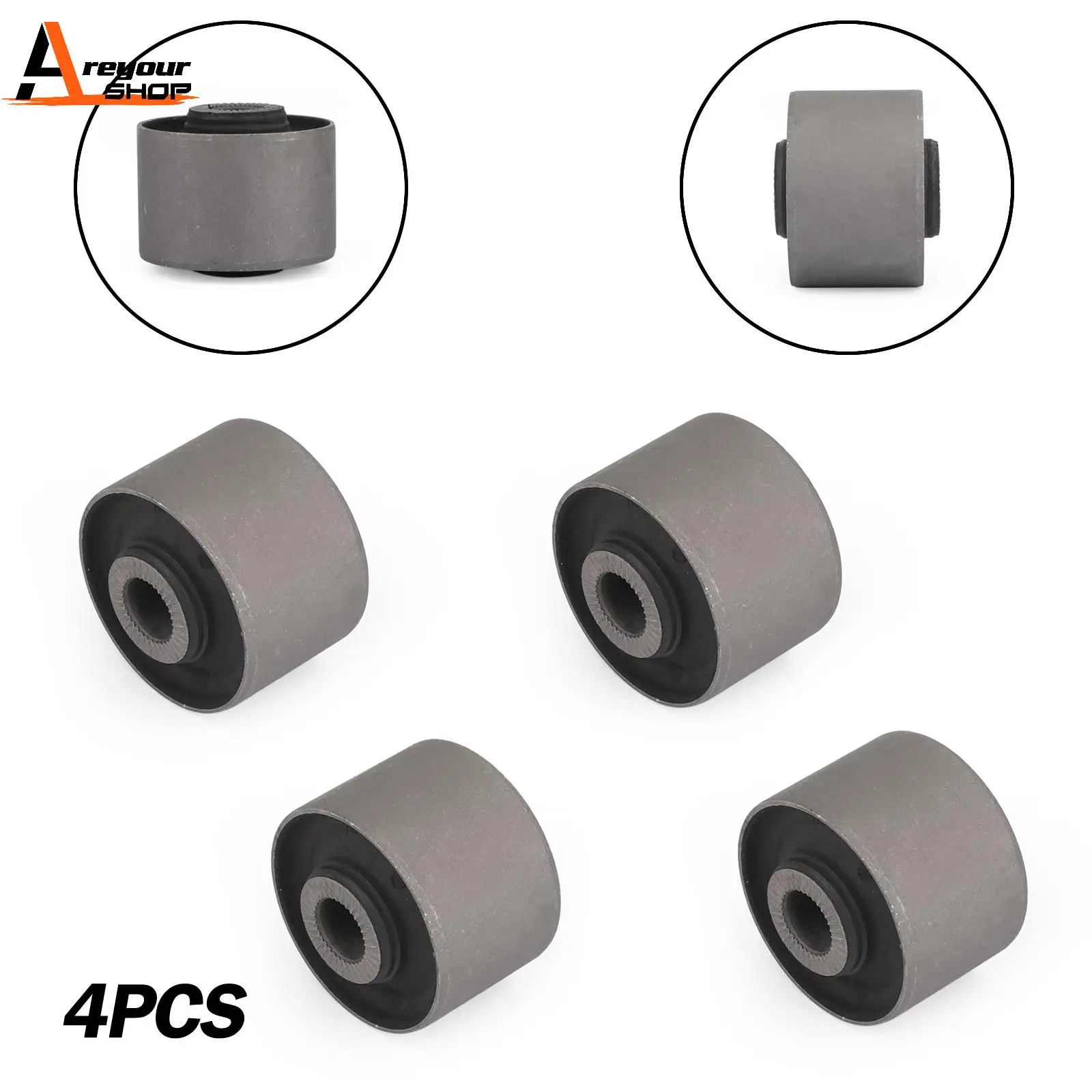 Areyourshop 4 sztuk promień ramię tuleja podwieszana dla NISSAN Y60 GQ Y61 GU Patrol 54560-01J00 54560-VB011 54560-VB012 części samochodowe
