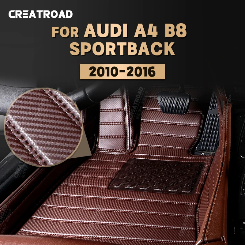 

Коврики из углеродного волокна для AUDI A4 B8 Sportback 2010-2016 11 12 13 14 15 футов, аксессуары для интерьера автомобиля