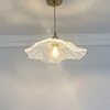 Nordic Simple Japanese Retro Restaurant lights Entrance Balcony Bay Window Aisle Lotus Leaf Shape All-copper Glass Chandeliers 2