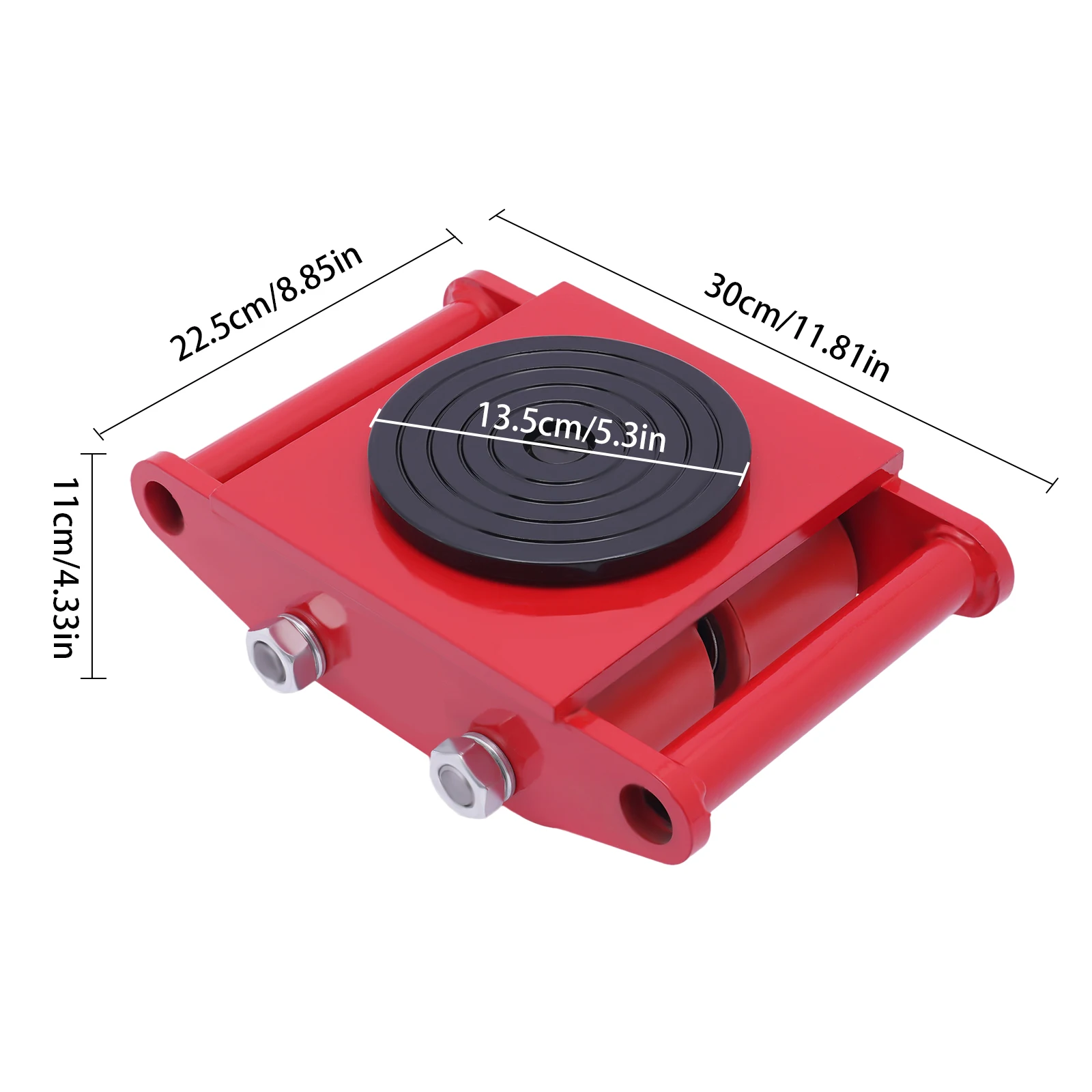 6T Industrial Machinery Mover 6T Machinery Skate Dolly Machinery Moving Skate Machinery Mover Skate with 360° Rotation Cap 5