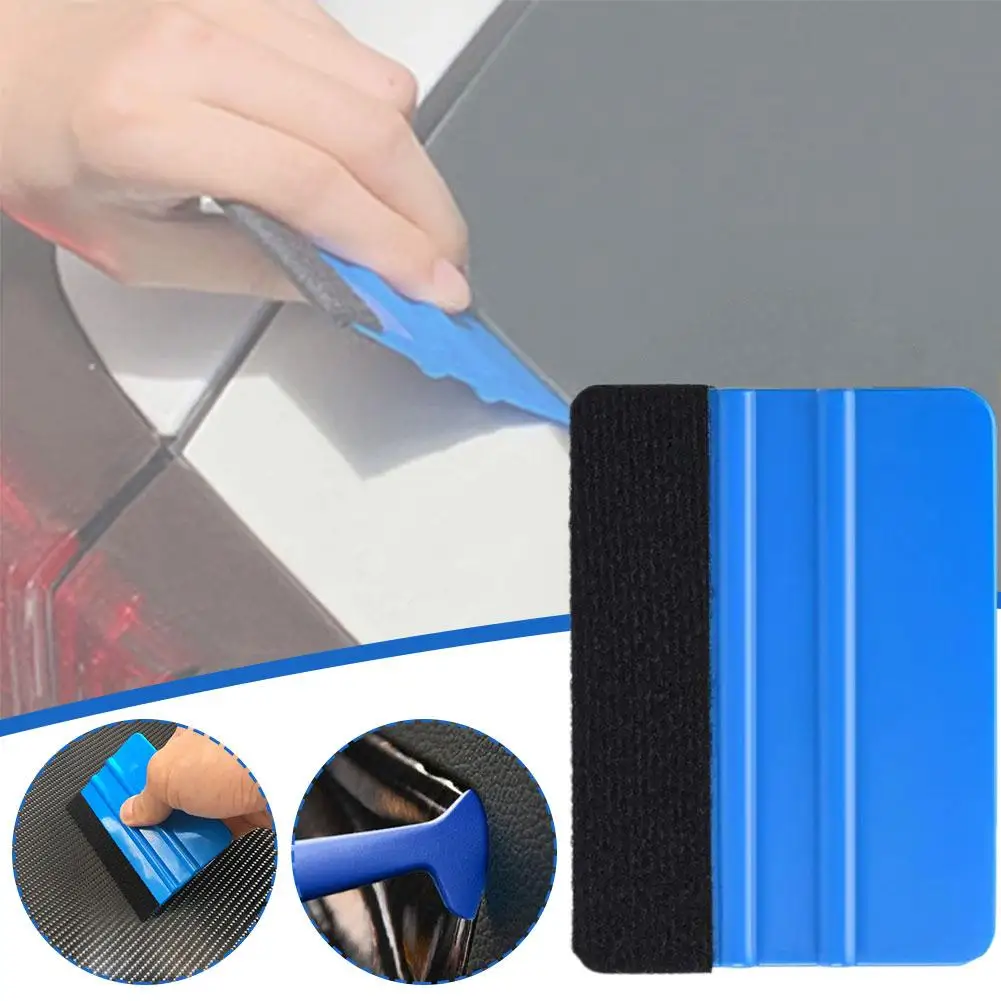 

1pc Car Stickers Film Install Squeegee Vinyl Carbon Tools Wrap Squeegee Car Tool With Fiber Film Scraper Wrapping Felt S1U6