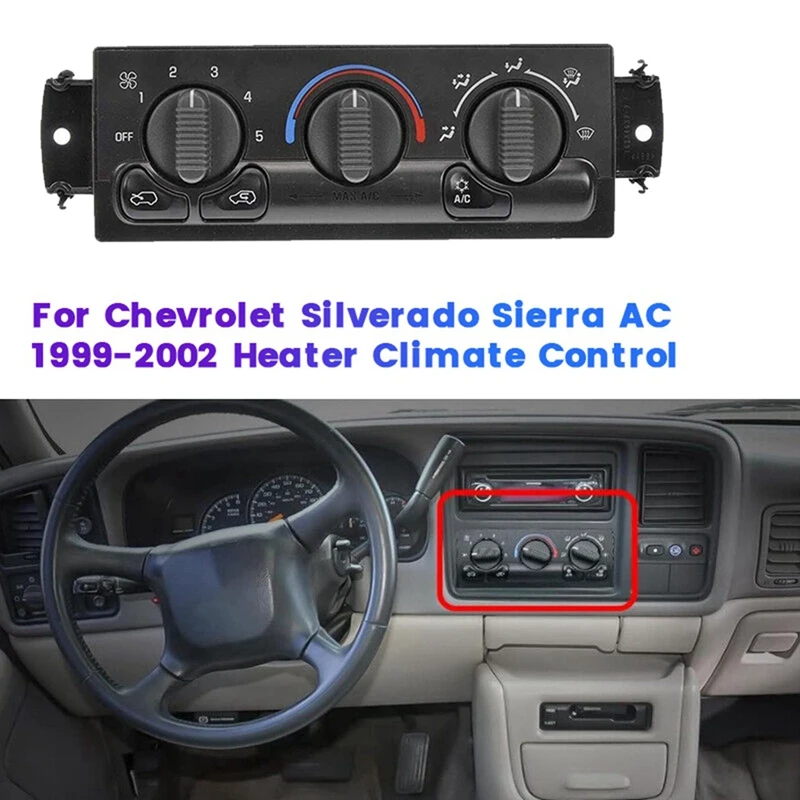 

599-26615054697 Air Conditioning HVAC Climate Control Module For Chevy Silverado GMC Sierra 1500/2500 HD 99-02 9361355