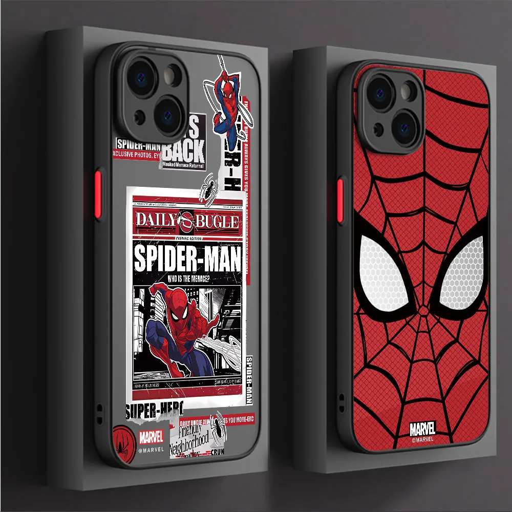 Marvel Spider Man Phone Case for Apple iPhone 15 SE 7 6S Plus XS X XR 13 Pro Max 12 Mini 8 14 Plus 11 13 Soft Funda Cover