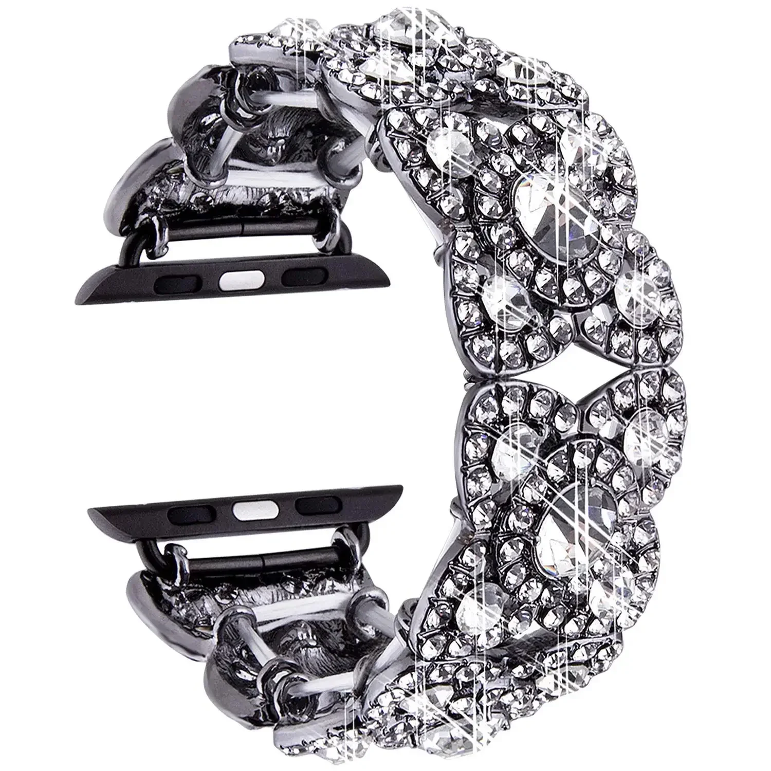 Elegant Diamond Bling Metal Wristband