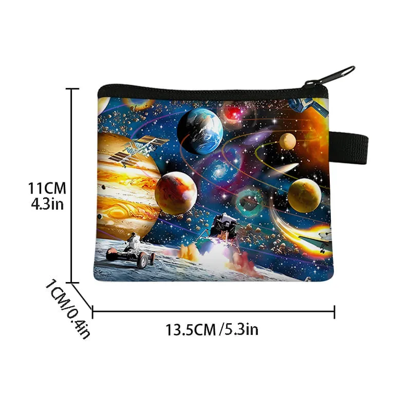 Cosmic Planet Cartoon Coin Purse - Cute Children's Storage Wallet and Gift