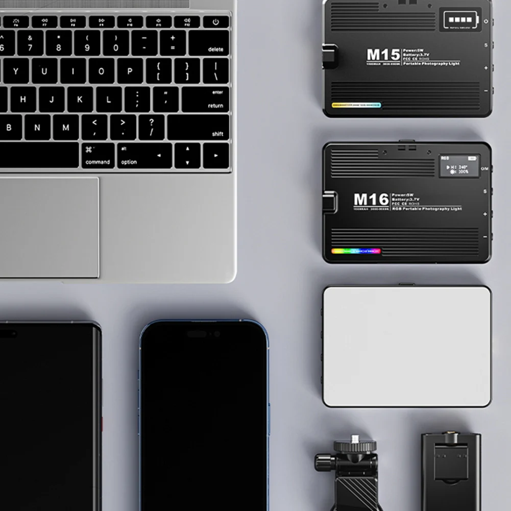 3000-9900K RGB LED Video Light Photography Fill Camera Lighting Panel Type-C Rechargeable Dimmable Photography Fill-in Lamp ﻿