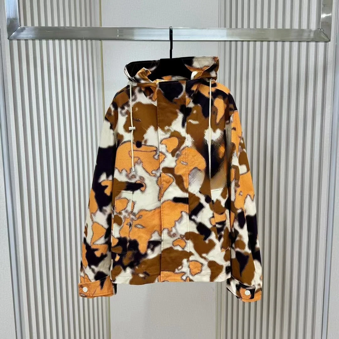 

2024 Autumn/Winter New Fashion Printed Zipper Jacket Coat
