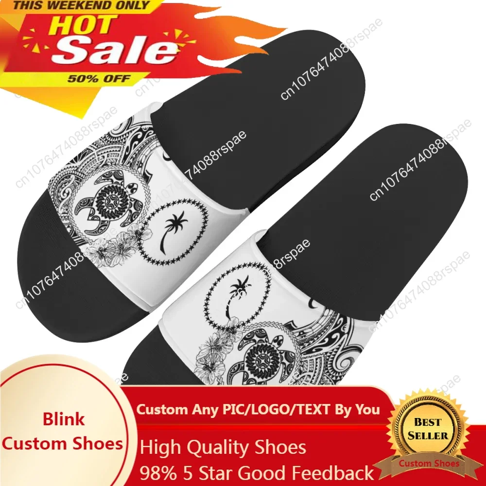 

Stylish Polynesian Traditional Tribal Print Women man Indoor Slippers Fashionable Design Slipper Ladies Beach Sandal Slippers