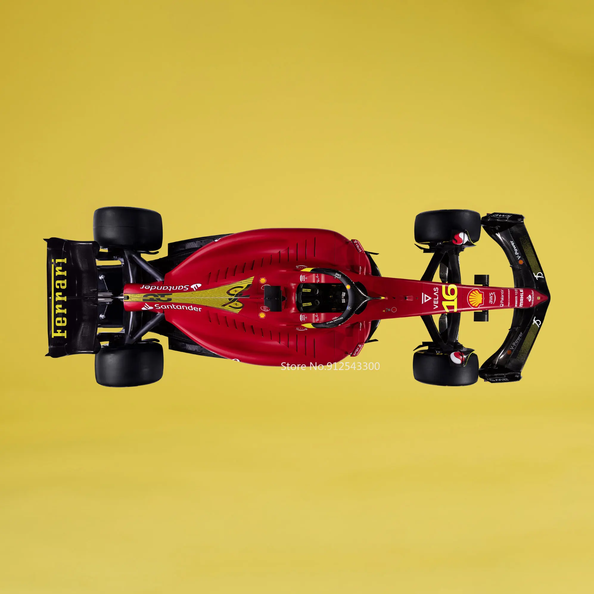 FERRARI - F1-75 SCUDERIA FERRARI N 16 SEASON 2022 CHARLES LECLERC - YELLOW  WHEELS - EXCLUSIVE CARMODEL