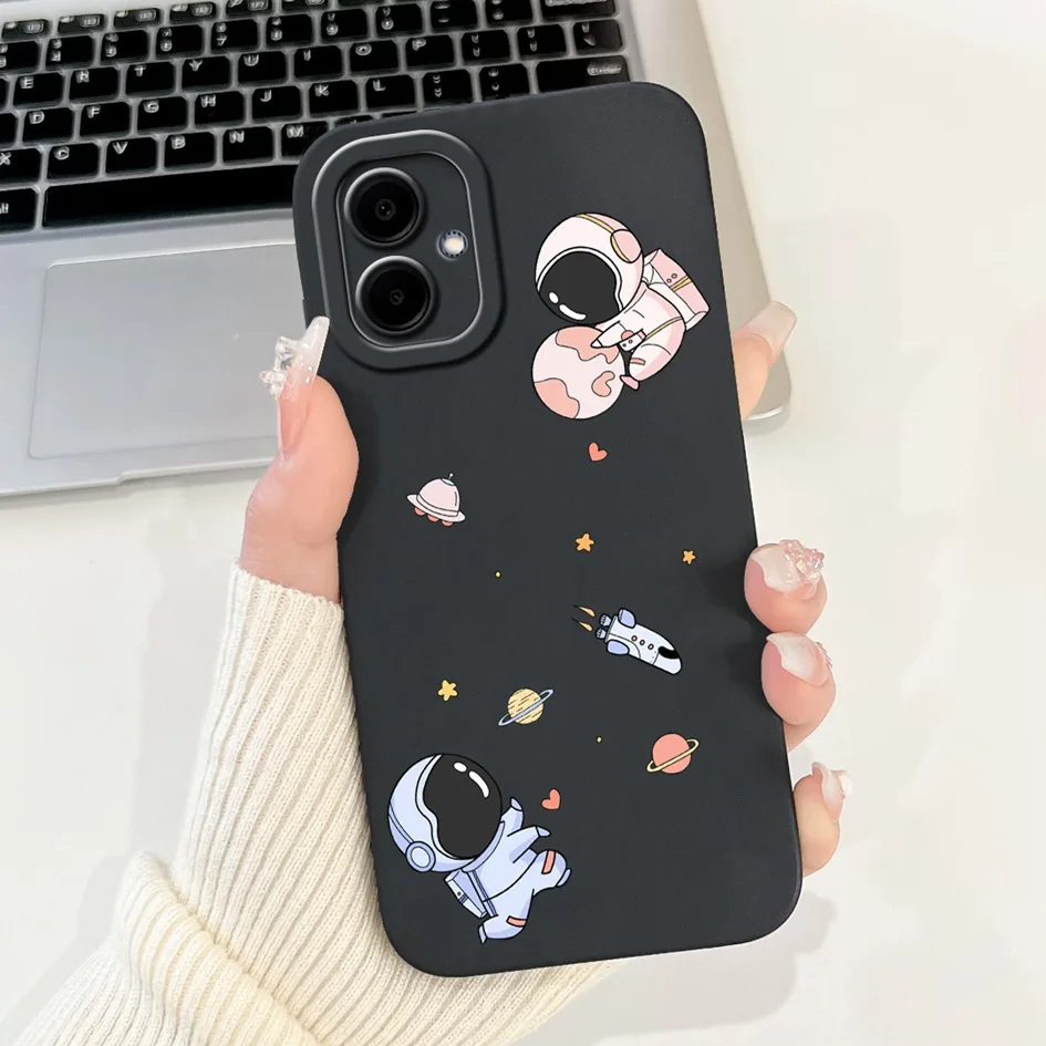 Cute Astronaut Unicorn Silicone Soft Case with Camera Lens Protection