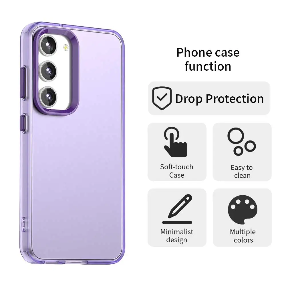 Matte Candy Translucent Frosted Bumper Phone Case