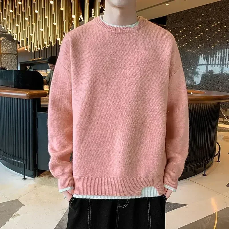 Suéter De Punto Manga Corta Para Hombre - Cuello Redondo, Tejido Fino, Verano, Estilo Casual