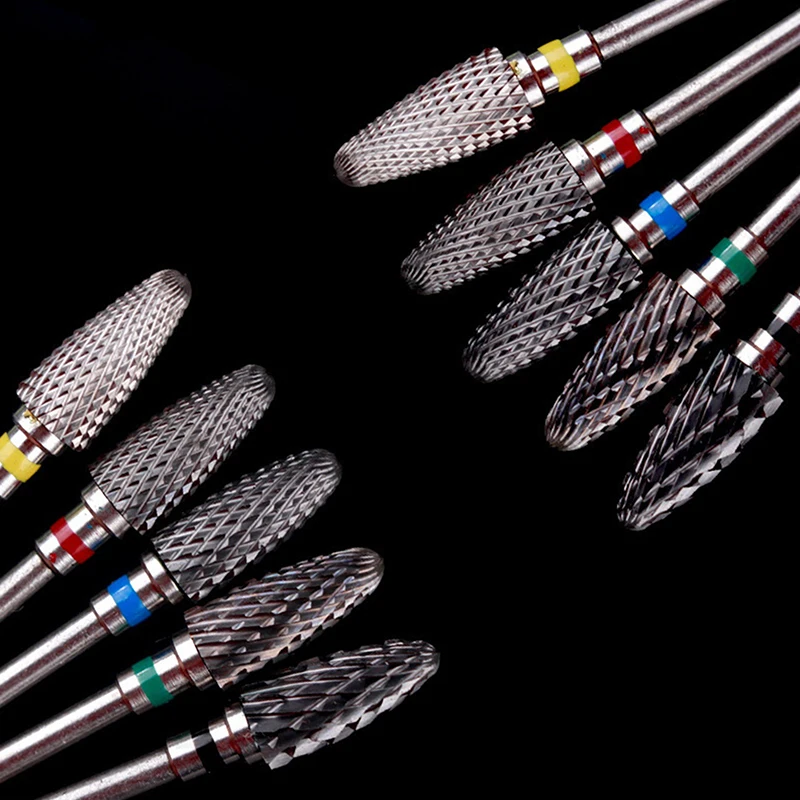 Carbide Tungsten Nail Files Drill Cuticle Polishing Bit Nail Grinding Head Electric Manicure Set For Removing Acrylic Nails Gel electric nail drill