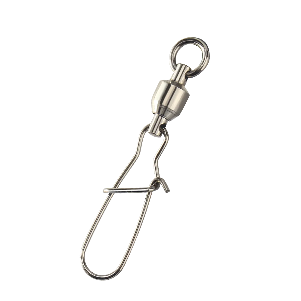 Premium Stainless Steel Fishing Lure Connector with Ball Bearing Swivel and Fast Pin Snap