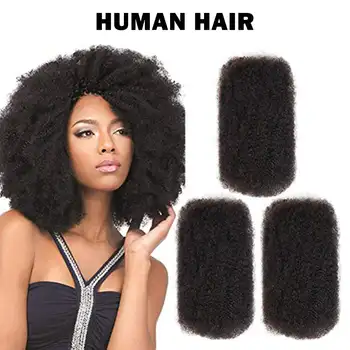 Brazilian Remy Hair Afro kinky Curly Bulk Human Hair For Braiding 1 Bundle 30g/pc Natural Color Braids Hair No Weft 1