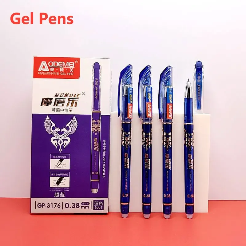 Erasable Gel Pen Set with 0.5mm Needle Tip - Smooth Writing Office and School Supplies
