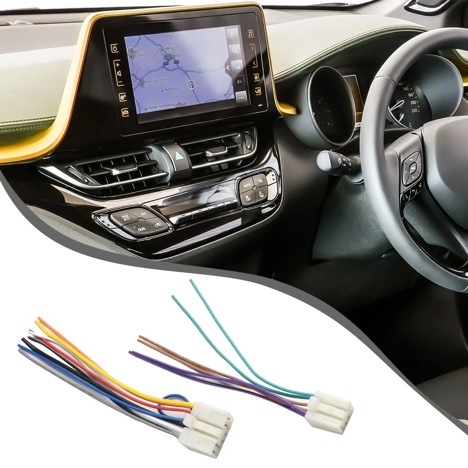 

Universal Car Wire Harness Cable Adapter Free Qucik Installation Connection Cable For Toyota Aftermarket Radio Stereo