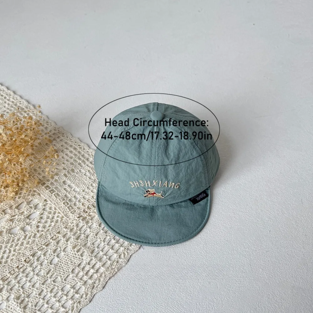 Korean Style Puppy Baseball Cap Quick-dry Shading Hat Summer Kid Sunhat Letter Embroidery Anti-UV Children's Hat Girls