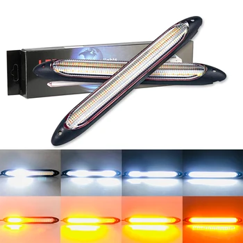 2Pcs Led Turn signal Daytime running lamp DRL Driving lights Car auxiliary lamp Strobe Signal Lamp Flashing Warning Spotlight 1