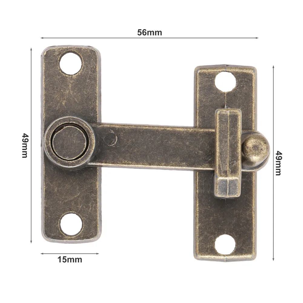 Description Picture 3 of item1set Bronze Guard Latch Bolt With Screws Sliding Door Lock Handle Metal Door Latch For Garage Garden Cabinet Kitchen Office
