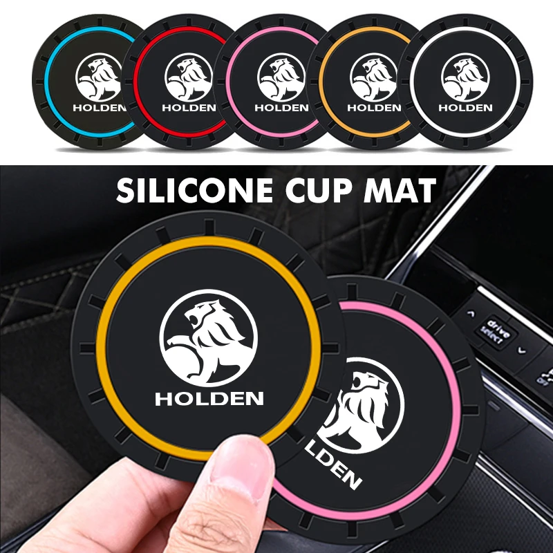 Car Anti-Slip Pad Coaster Silicone Water Cup Holder Mat 2pcs for Holden Astra Commodore Monaro Trailblazer Colorado