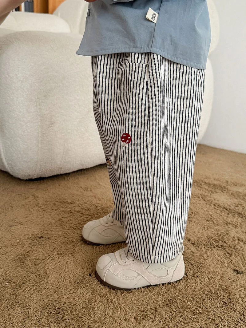 Girls Casual Autumn Pants Cute Embroidery Kids Jeans