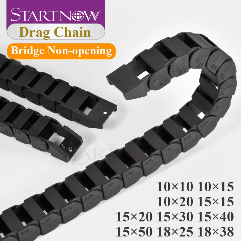 Startnow Bridge Drag Chain Plastic Cable Transmission Chains Towline With End Connectors For Laser Machine Parts Wire Carrier