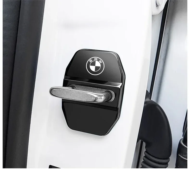 4개 자동차 스타일링 도어락 보호 커버 스테인레스 스틸 액세서리 BMW M 퍼포먼스 E46 E90 E60 F20 X1 F10 X3 펜던트용