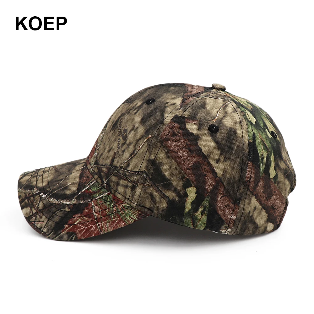 KOEP New Outdoor Fishing Caps Jungle Tree Camouflage Baseball Cap Hunting Hat Cotton Dad Snapback Biomimetic Camo Hats KBMO5 4