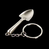 Shovel Keyring Creative Lovely Metal Pendant Tool Key Chain Silver 1
