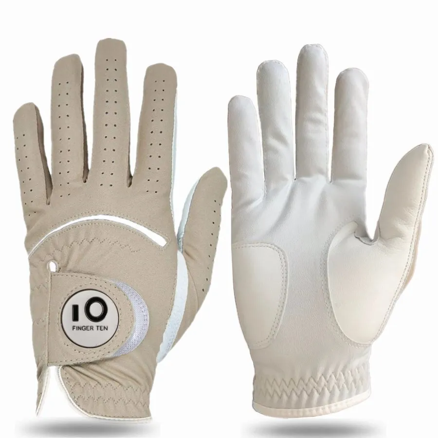 New Mens Golf Gloves All Weather Durable Grip Cabretta Left Right Hand Weathersof Size Small Medium Large XL Drop Shipping 2