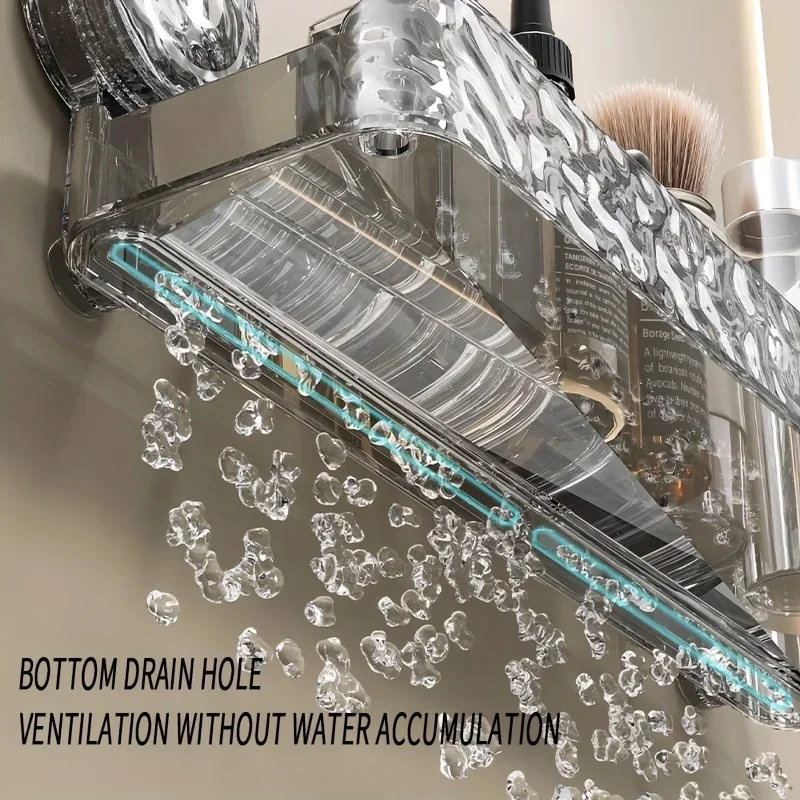 Bathroom Shelf Wall Mount Corner Shower Shelf Suction Cup Shampoo Storage Holder Shower Caddy No Drilling Bathroom Organizer 5