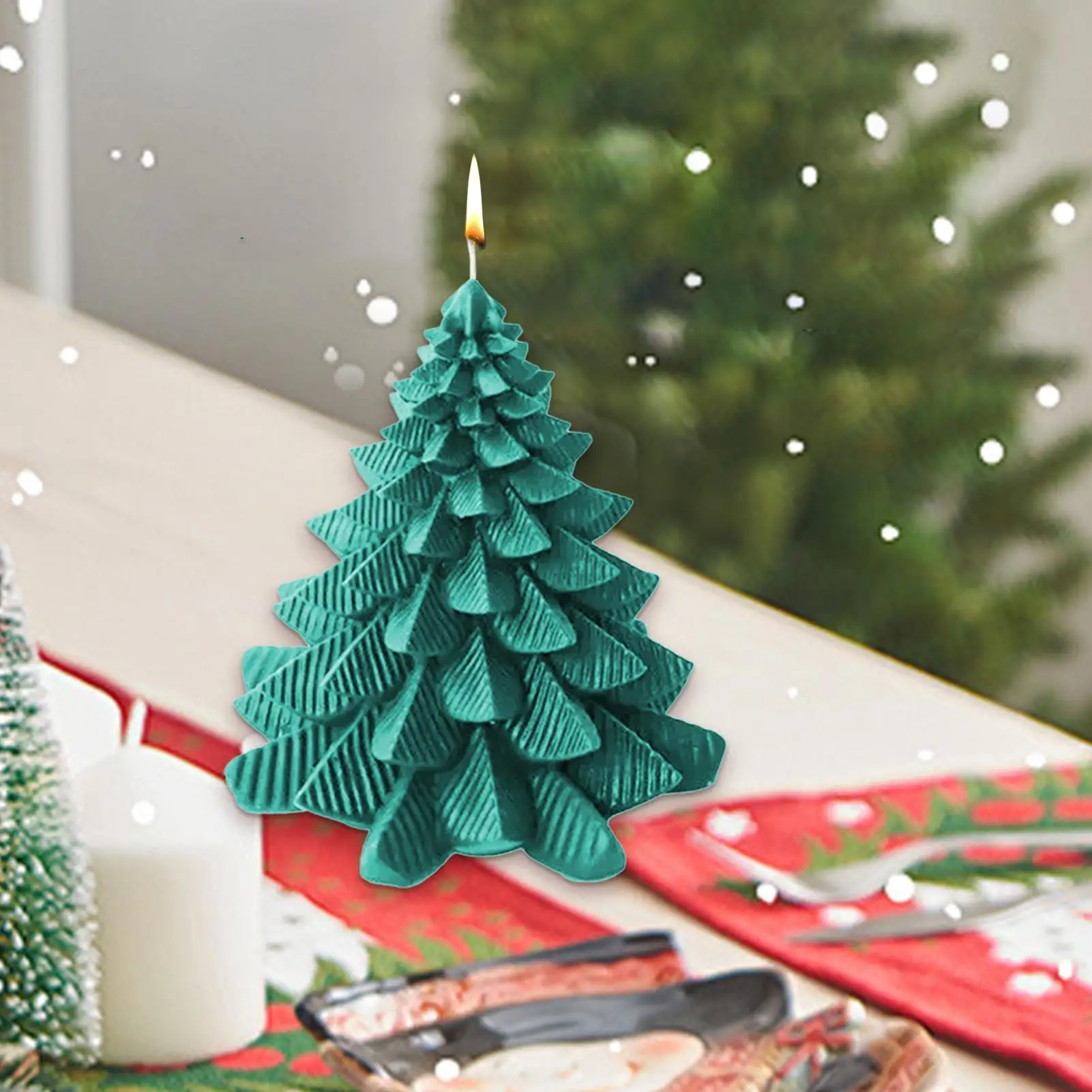 Christmas Tree Molds For Crafts 3D Tree Shaped Home Making Mold Silicone Candle Craft Mold Handicraft Mold For Handmade Candle