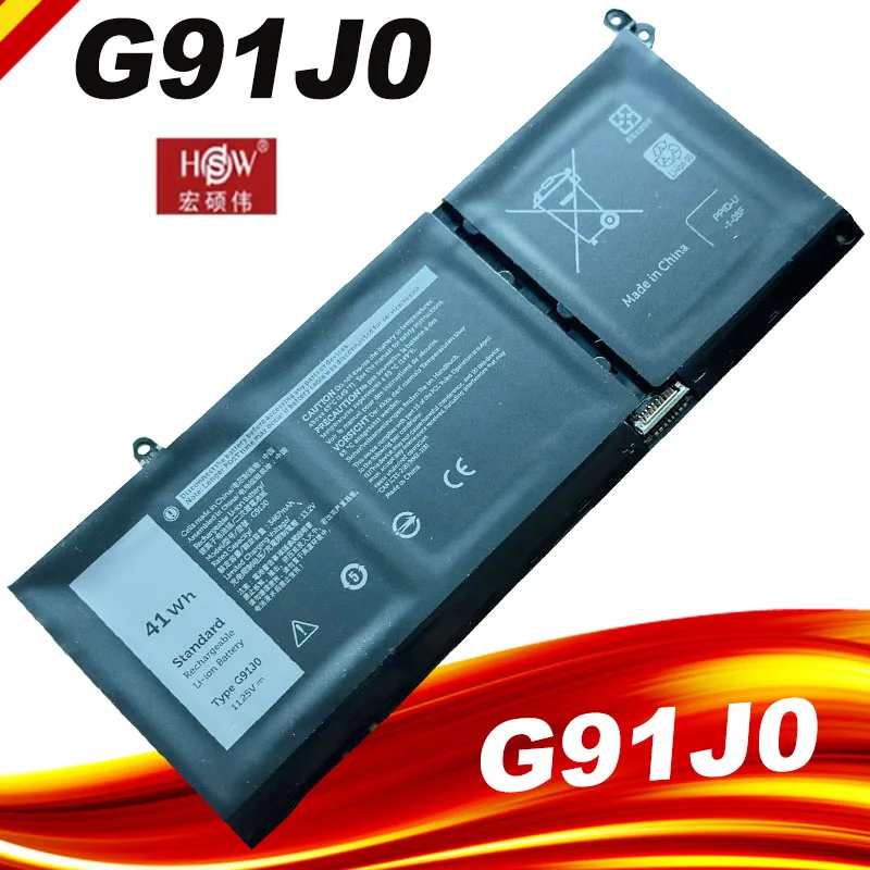 Nova Bateria G91j0 para Latitude 3320 3420 3520 para Inspiron 15 3515 3511 3520 5410 em 1