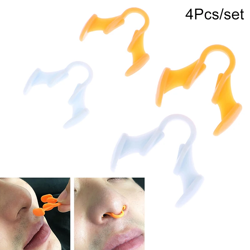 4Pcs/2 10Pcs Silicone Anti-Snoring Corrector Snore Prevention Gadget Women's Anti-Snore Device Snore Elimination Nose Clip 2