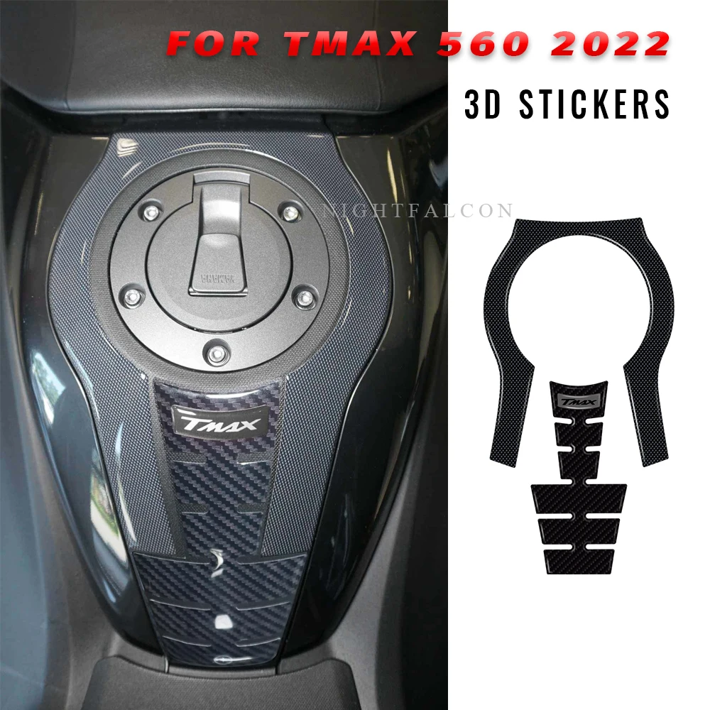 Per Yamaha Tmax 560 2022 Tunnel Boss Protection Sticker 3D Tank Pad Stickers Oil Gas Protector Cover Decoration