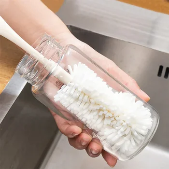 Sponge Brush Cup Scrubber Glass Cleaner Kitchen Cleaning Tool Long Handle Drink Wineglass Bottle Household Cleaning Brush 1
