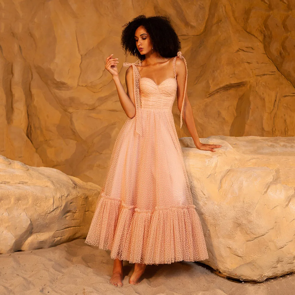 

Yipeisha комбинированные Розовые коктейльные платья длиной ниже колена в горошек тюлевые короткие женские платья трапециевидного силуэта выпускного вечера 2023