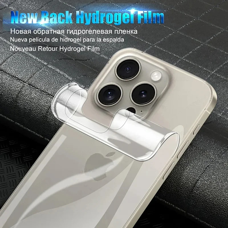 10-1PCS Back Hydrogel Film For Apple iPhone 17 Pro Max 16 15 14 13 12 11 Plus Air Clear Soft Screen Protection Phone Accessories 2