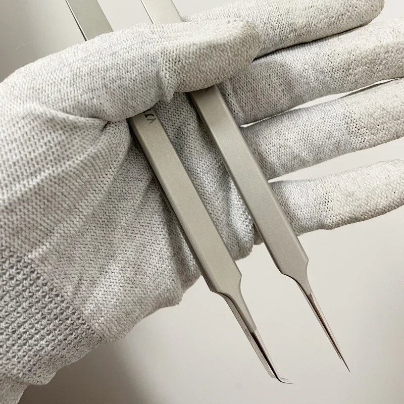 티타늄 합금 핀셋 전문 유지 보수 도구, 0.15mm 가장자리 정밀 지문 핀셋, 애플 메인 보드 구리 와이어