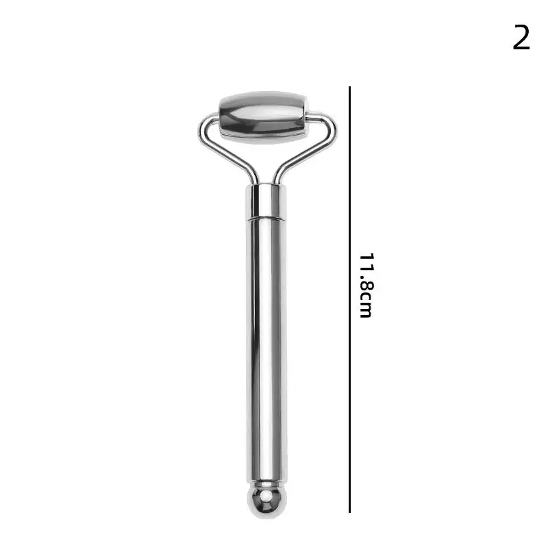 Stainless Steel Facial Roller & Gua Sha Massage Tool for Skin Tightening and Lifting