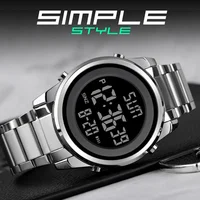 SKMEI 1611 Luxury Digital Watch for Men LED Display Electronic Sports Countdown Waterproof Wristwatches Clock Reloj Hombre 2066