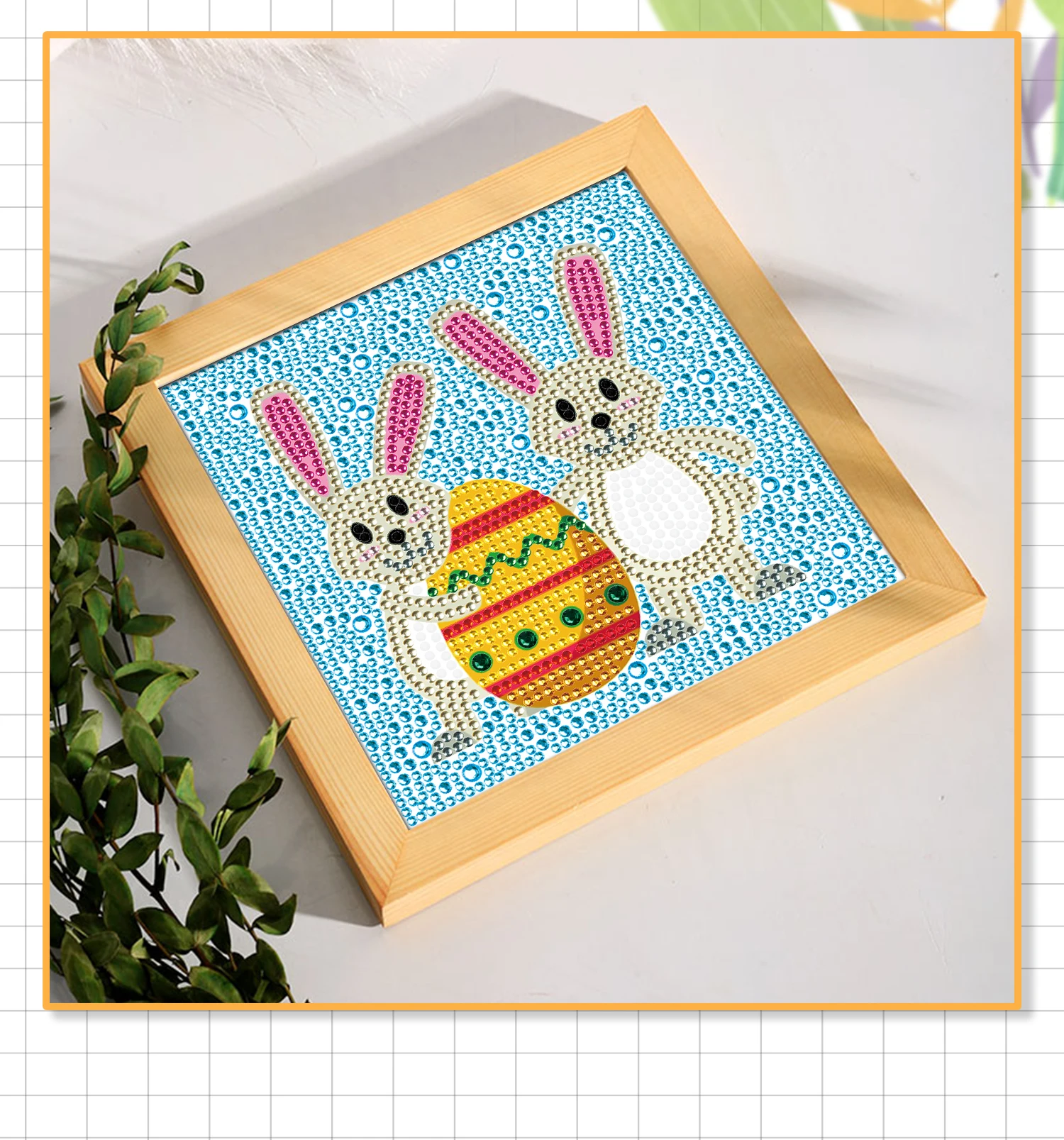 New DIY Diamond Painting Cartoon Animal Rabbit Giraffe Eagle Picture 5D Full Round Diamond Embroidery Cross Stitch Home Decor