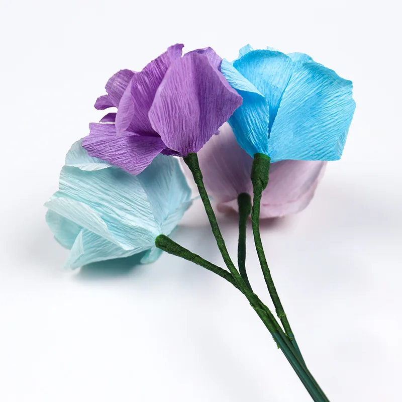 Green Artificial Flower Stick Iron Stem Holder for Flower Bouquet 20P DIY Crochet Flowers Accesories 45/25/15cm Fake Floral Stem